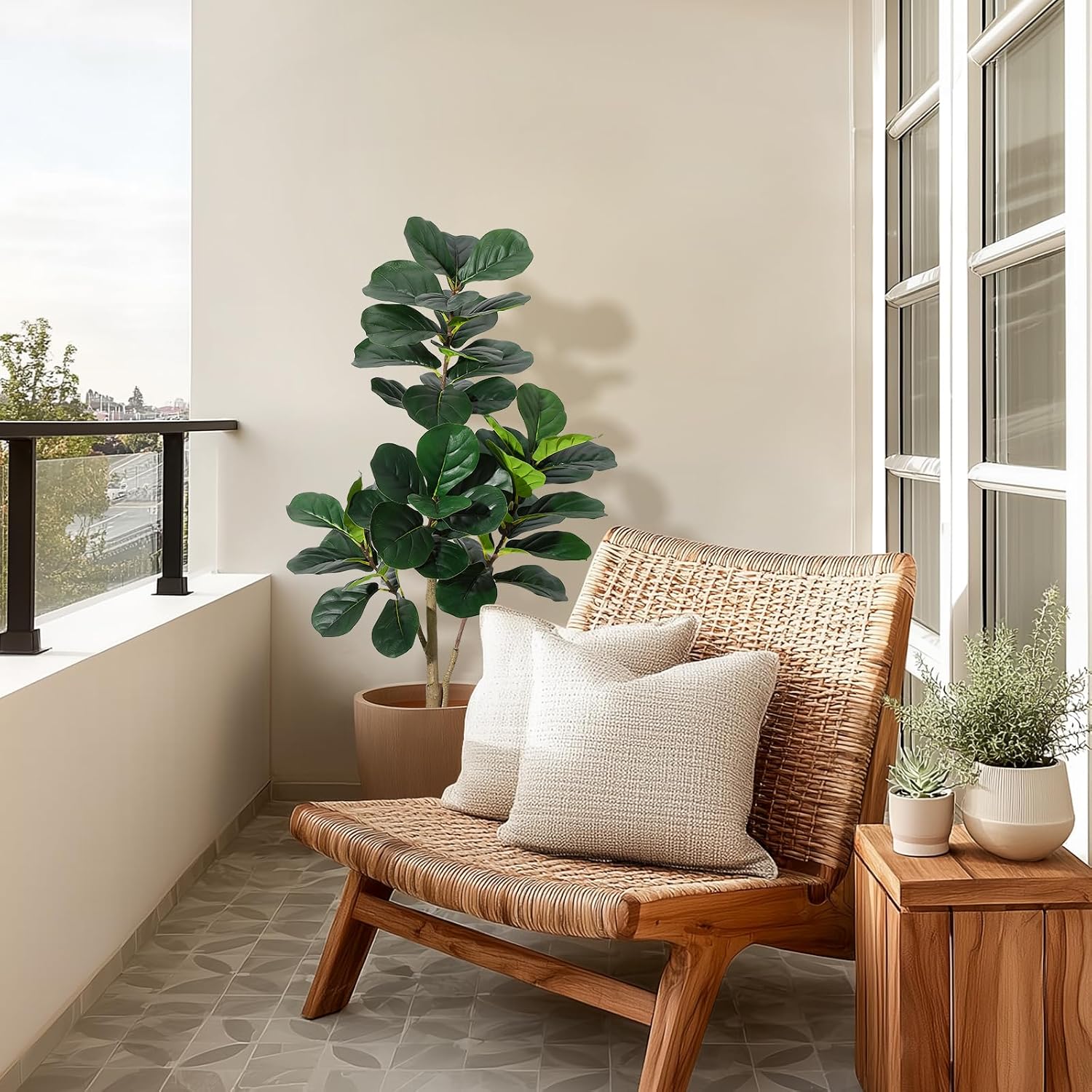 4 Fuß großer künstlicher Fiddl – Ficus Lyrata Tree Bewertung und Preis